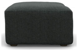 Heart of House Chedworth Tweed Fabric Footstool - Charcoal